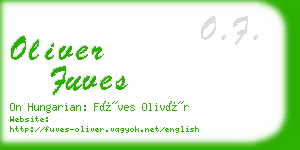 oliver fuves business card